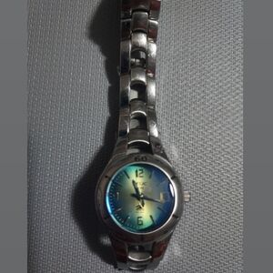 Relic Silver Watch with Gradient Blue Dial
